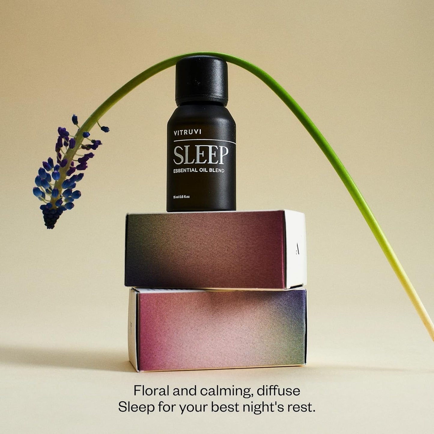 Sleep, Soothing Essential Oil Blend, 100% Pure Lavender, Frankincense, Ylang Ylang, Roman Chamomile, and Vetiver Oil (0.5 Fl.Oz)