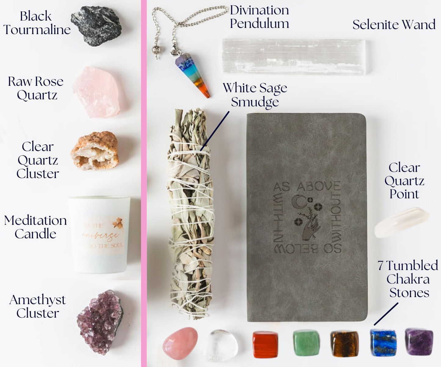 Set Chakra Crystals & Healing Stones