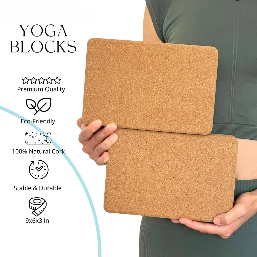 Premium Cork Yoga Kit