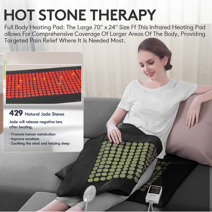 Full-Body Infrared Heating Pad with Natural Jade Stones