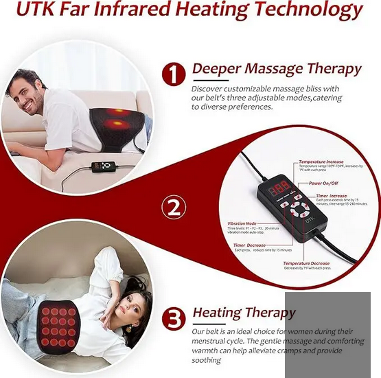 Vibrating Infrared Heating Pad for Pain